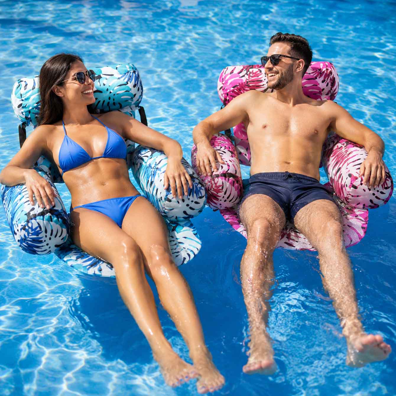 Pool Lounger Inflatable - 1 adet havuz şamandıraları şişme yüzen