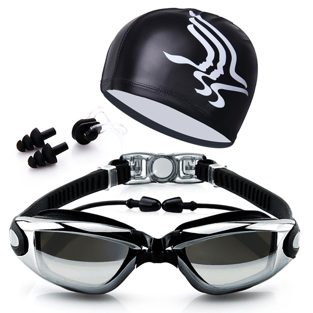 Swim Goggles Anti Fog Uv - Yetişkin yüzücü gözlükleri kiti kaplı Lens