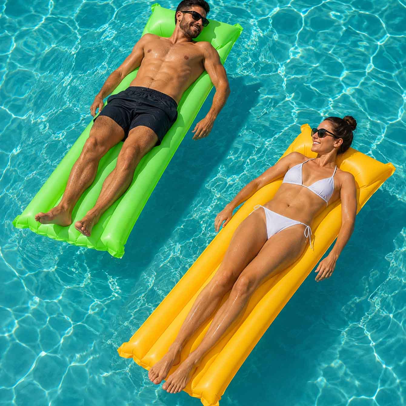 Pool Lounger Inflatable - 1 adet havuz şamandırası şişme yüzme