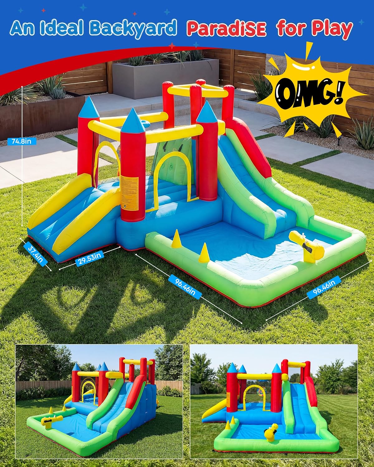 9'u 1 Arada Şişme Zıplama Evi  - Water Slide Inflatable incelemesi ve fiyatı