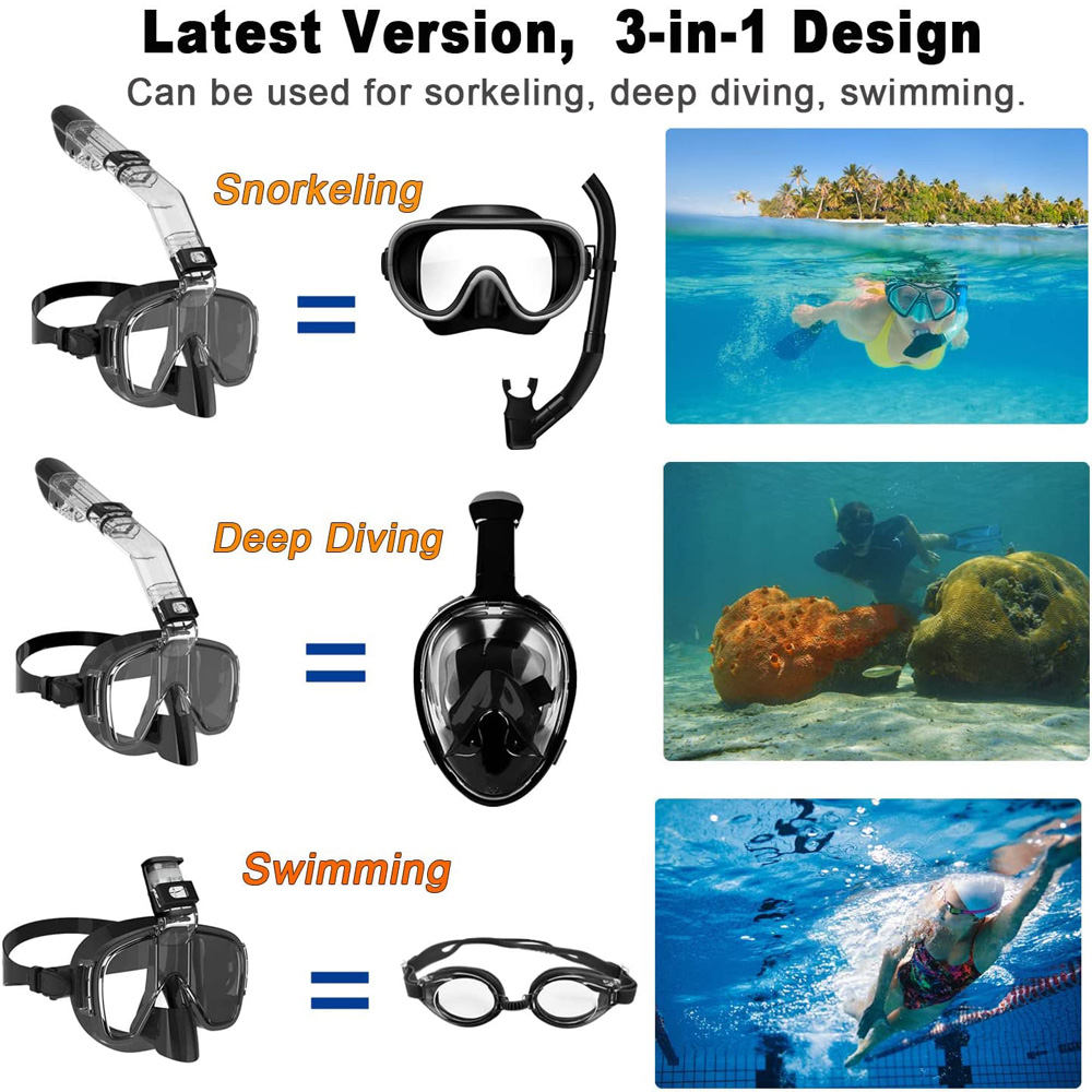 Dalış Maskeleri Katlanabilir B - Snorkel Mask Full Face incelemesi ve fiyatı