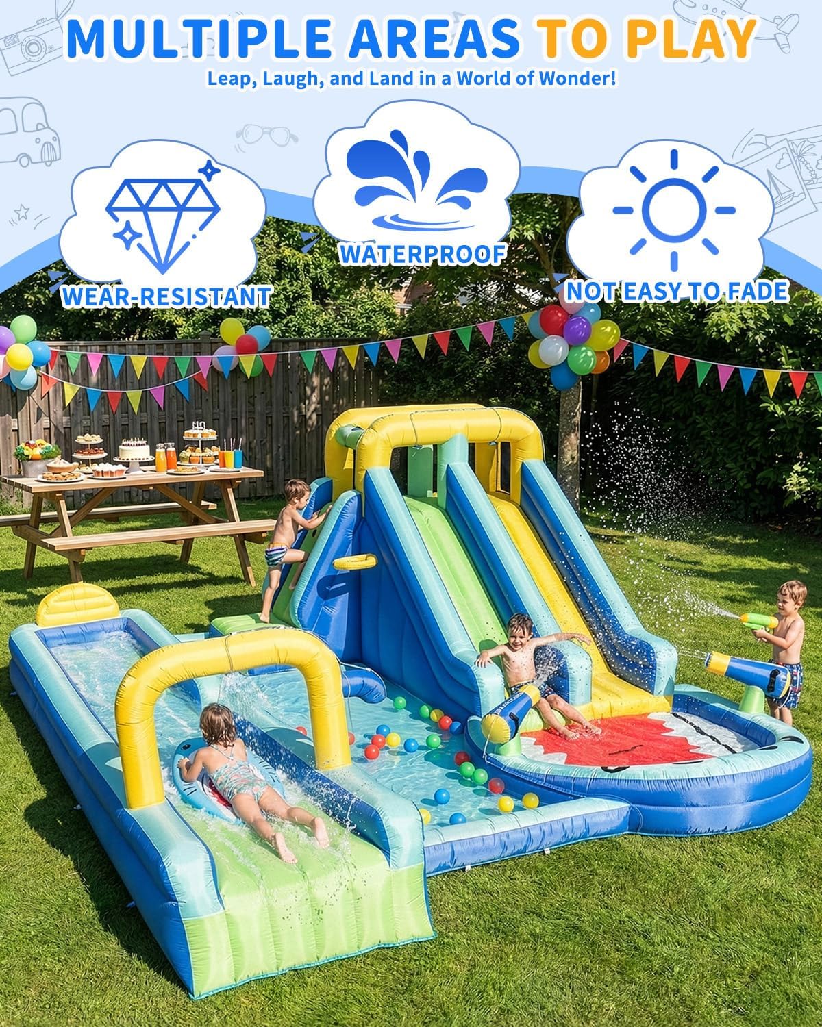 Köpekbalığı Temalı, Ekstra Uzu - Water Slide Inflatable incelemesi ve fiyatı