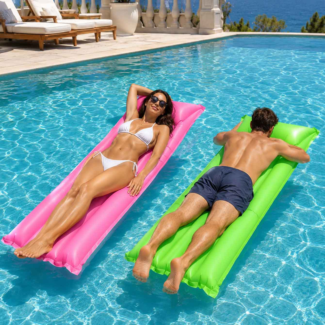1 adet havuz şamandırası şişme - Pool Lounger Inflatable incelemesi ve fiyatı